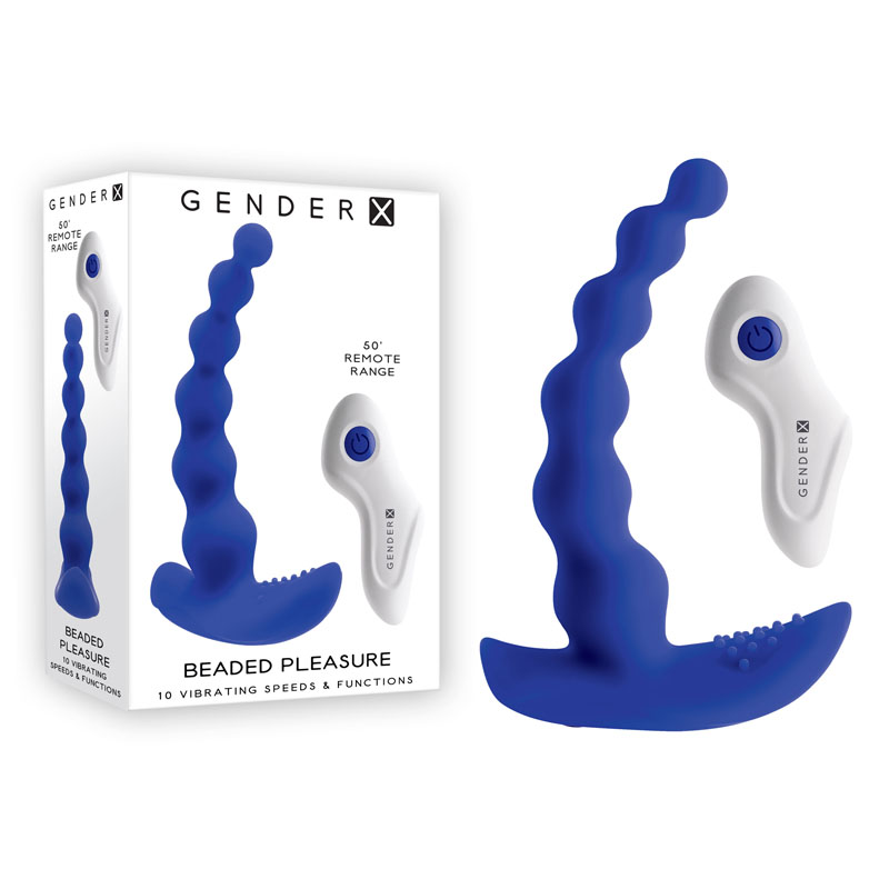 Gender X Beaded Pleasure Anal Beads with Remote